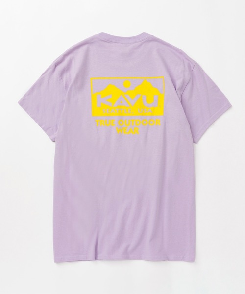 KAVU（カブー）の「KAVU/カブー TRUE LOGO TEE/トゥルーロゴティー（Tシャツ/カットソー・メンズ・オレンジ/ゴールド/サンドベージュ/ネイビー/レッド/ホワイト/ピンク/ナチュラル/ライトイエロー/アッシュグレー/ライトブルー/ブラック/ライトピンク/スカイブルー/ロイヤルブルー/チャコールグレー/グレー/ダークグリーン/ダークオレンジ/サックスブルー/チョコ/ライム/ライトグリーン/アクア/グリーン/ミント/インディゴブルー/マルーン/パープル・MEDIUM/LARGE/X-LARGE）」の20枚目の写真