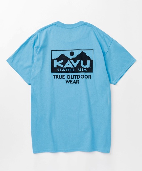 KAVU（カブー）の「KAVU/カブー TRUE LOGO TEE/トゥルーロゴティー（Tシャツ/カットソー・メンズ・オレンジ/ゴールド/サンドベージュ/ネイビー/レッド/ホワイト/ピンク/ナチュラル/ライトイエロー/アッシュグレー/ライトブルー/ブラック/ライトピンク/スカイブルー/ロイヤルブルー/チャコールグレー/グレー/ダークグリーン/ダークオレンジ/サックスブルー/チョコ/ライム/ライトグリーン/アクア/グリーン/ミント/インディゴブルー/マルーン/パープル・MEDIUM/LARGE/X-LARGE）」の14枚目の写真