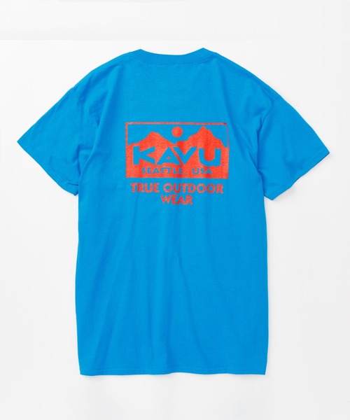 KAVU（カブー）の「KAVU/カブー TRUE LOGO TEE/トゥルーロゴティー（Tシャツ/カットソー・メンズ・オレンジ/ゴールド/サンドベージュ/ネイビー/レッド/ホワイト/ピンク/ナチュラル/ライトイエロー/アッシュグレー/ライトブルー/ブラック/ライトピンク/スカイブルー/ロイヤルブルー/チャコールグレー/グレー/ダークグリーン/ダークオレンジ/サックスブルー/チョコ/ライム/ライトグリーン/アクア/グリーン/ミント/インディゴブルー/マルーン/パープル・MEDIUM/LARGE/X-LARGE）」の15枚目の写真