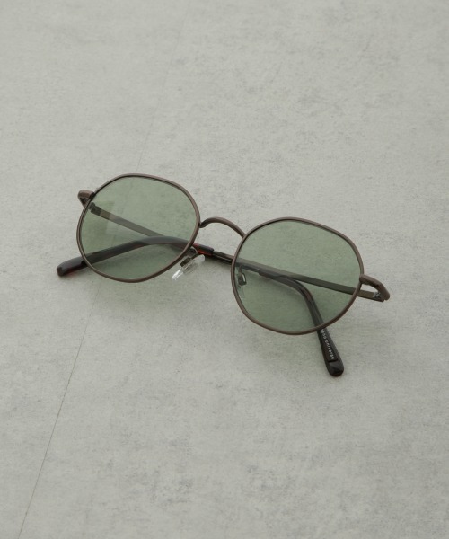 NANO universe(ナノユニバース)の「アイウェア/オクタゴン型 メタルフレーム(サングラス・メンズ・ライトグレー/オリーブ・FREE)」の1枚目の写真