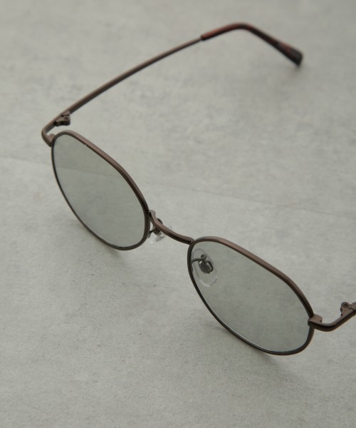 NANO universe(ナノユニバース)の「アイウェア/オクタゴン型 メタルフレーム(サングラス・メンズ・ライトグレー/オリーブ・FREE)」の7枚目の写真