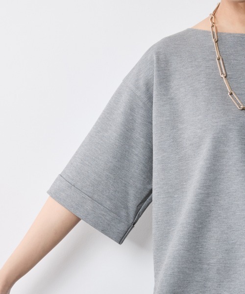 CHIC STYLE（シックスタイル）の「5分袖カットソープルオーバー＜大きいサイズ有＞シックスタイル（Tシャツ/カットソー・レディース・ブラック/グレー・M/5L/4L/3L/LL/L）」の15枚目の写真