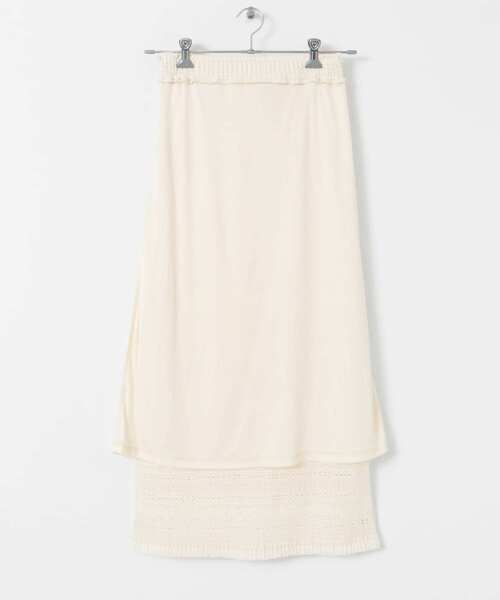 SENSE OF PLACE by URBAN RESEARCH（センスオブプレイスバイアーバンリサーチ）の「レースプリーツスカート（スカート・レディース・アイボリー/ブラック・ONE）」の12枚目の写真