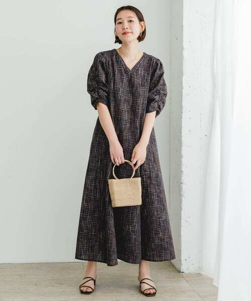 F by ROSSO（エフバイロッソ）の「F by ROSSO　チェックパフスリーブワンピース（ワンピース・レディース・ブラウン/ブルー/イエロー・36/38）」の15枚目の写真