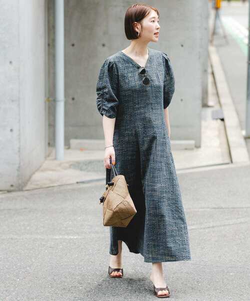 F by ROSSO（エフバイロッソ）の「F by ROSSO　チェックパフスリーブワンピース（ワンピース・レディース・ブラウン/ブルー/イエロー・36/38）」の17枚目の写真