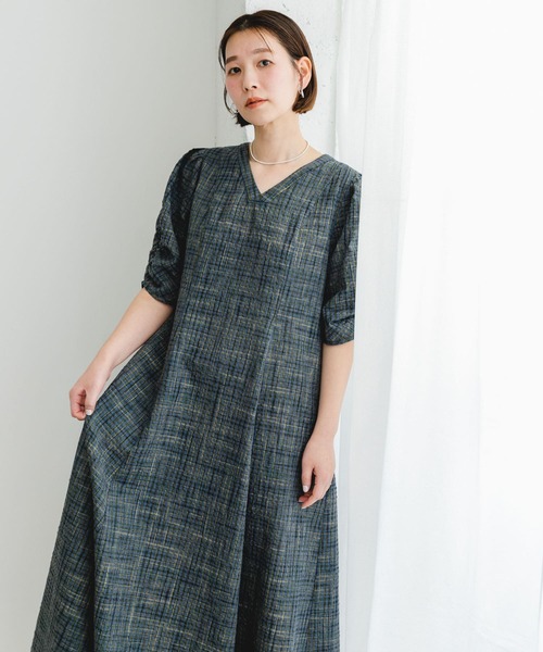 F by ROSSO（エフバイロッソ）の「F by ROSSO　チェックパフスリーブワンピース（ワンピース・レディース・ブラウン/ブルー/イエロー・36/38）」の21枚目の写真