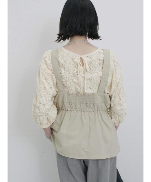 Samansa Mos2 blue（サマンサモスモスブルー）の「フロントジップドロストビスチェ（シャツ/ブラウス・レディース・ベージュ/ブラック/グレー・F）」の22枚目の写真