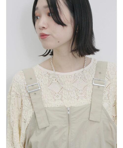 Samansa Mos2 blue（サマンサモスモスブルー）の「フロントジップドロストビスチェ（シャツ/ブラウス・レディース・ベージュ/ブラック/グレー・F）」の18枚目の写真