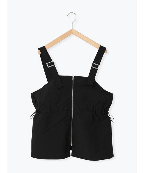 Samansa Mos2 blue（サマンサモスモスブルー）の「フロントジップドロストビスチェ（シャツ/ブラウス・レディース・ベージュ/ブラック/グレー・F）」の7枚目の写真