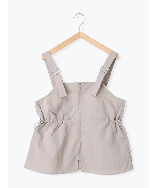 Samansa Mos2 blue（サマンサモスモスブルー）の「フロントジップドロストビスチェ（シャツ/ブラウス・レディース・ベージュ/ブラック/グレー・F）」の5枚目の写真