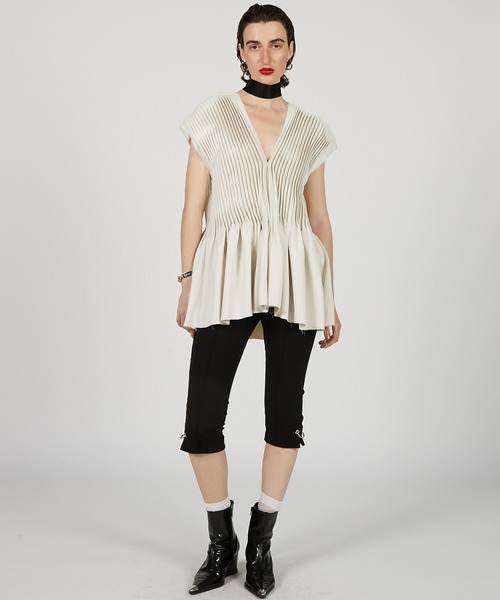 PRANK PROJECT（プランクプロジェクト）の「ピンタックチュニック / Pintuck Tunic（その他トップス・レディース・アイボリー/ブラック・FREE）」の7枚目の写真