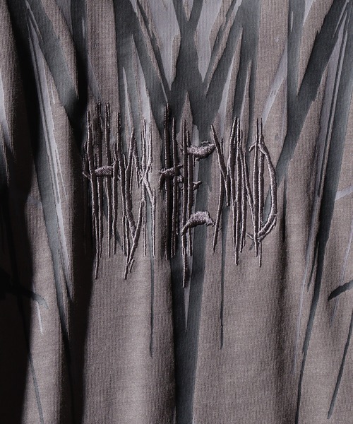 RE730（アールイーセブンサーティー）の「Psychedelic Print Short Sleeve T-Shirt / サイケデリックなプリント半袖Tシャツ unisex（Tシャツ/カットソー・メンズ・ブラック×ピンク/ブラック×ブルー/ブラック×ホワイト/チャコール・M/L）」の12枚目の写真