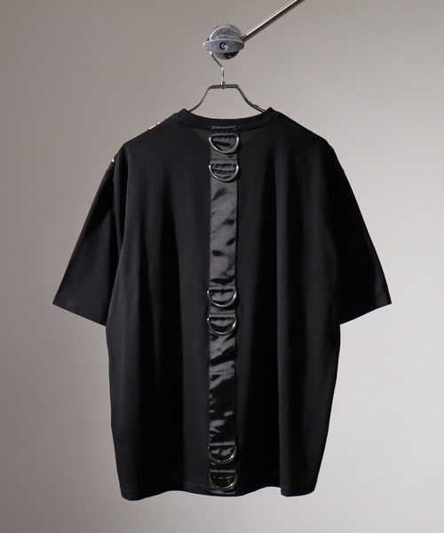 RE730（アールイーセブンサーティー）の「Psychedelic Print Short Sleeve T-Shirt / サイケデリックなプリント半袖Tシャツ unisex（Tシャツ/カットソー・メンズ・ブラック×ピンク/ブラック×ブルー/ブラック×ホワイト/チャコール・M/L）」の6枚目の写真