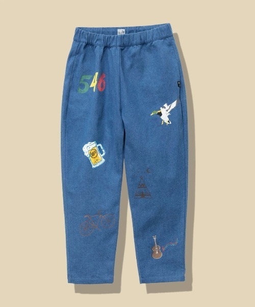 go slow caravan（ゴースローキャラバン）の「断ち身プリントイージーパンツ（その他パンツ・メンズ・ベージュ/インディゴブルー/ストライプ・MEDIUM/LARGE/X-LARGE/SMALL）」の2枚目の写真