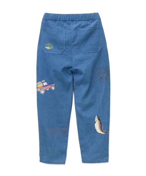 新品　go slow caravan 断ち身プリント　アンクルパンツ　3 セール】断ち身プリントイージーパンツ（その他パンツ）｜go