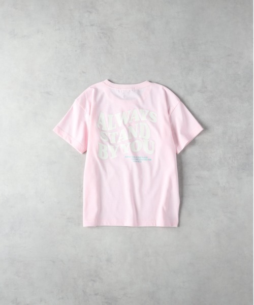 VIVIAN BLUE(ビビアンブルー)の「【VIVIAN BLUE】ロゴグラフィックTシャツ(Tシャツ/カットソー・キッズ・ピンク/ダークグレー・130/140/150/160)」の1枚目の写真