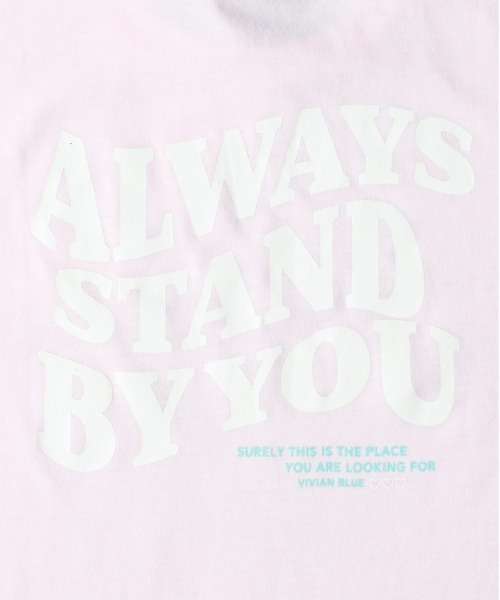 VIVIAN BLUE(ビビアンブルー)の「【VIVIAN BLUE】ロゴグラフィックTシャツ(Tシャツ/カットソー・キッズ・ピンク/ダークグレー・130/140/150/160)」の4枚目の写真