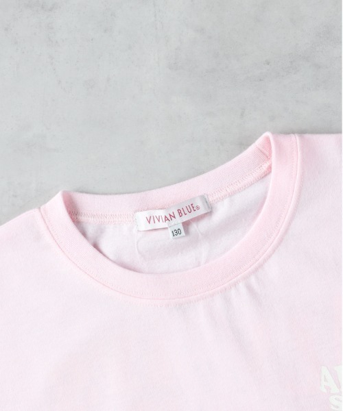 VIVIAN BLUE(ビビアンブルー)の「【VIVIAN BLUE】ロゴグラフィックTシャツ(Tシャツ/カットソー・キッズ・ピンク/ダークグレー・130/140/150/160)」の6枚目の写真