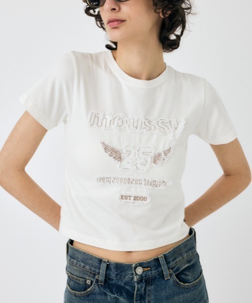 MOUSSY PATCH DENIM 25TH Tシャツ PATCH DENIM 25TH Tシャツ（Tシャツ/カットソー）｜MOUSSY