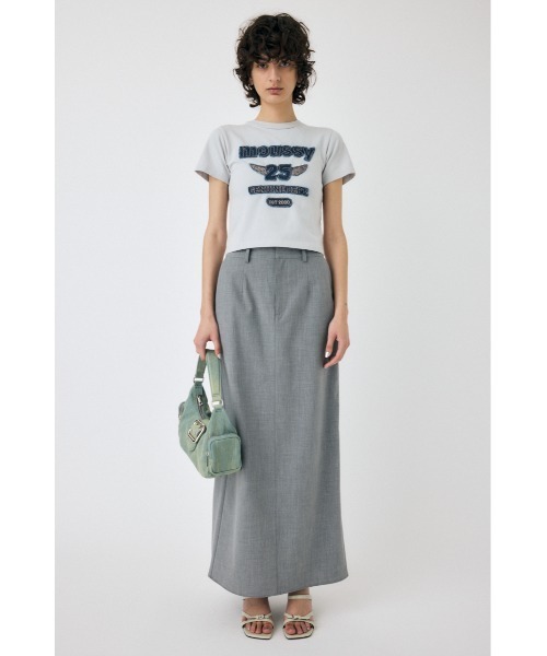 MOUSSY（マウジー）の「PATCH DENIM 25TH Tシャツ（Tシャツ/カットソー・レディース・グレー/ピンク/ブラック/ホワイト・FREE）」の5枚目の写真