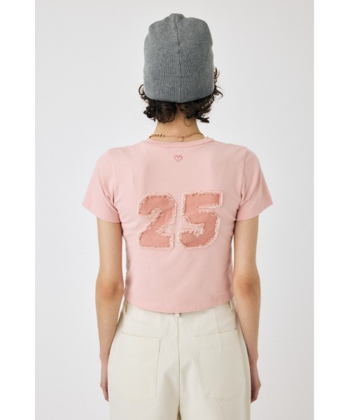 MOUSSY（マウジー）の「PATCH DENIM 25TH Tシャツ（Tシャツ/カットソー・レディース・グレー/ピンク/ブラック/ホワイト・FREE）」の21枚目の写真