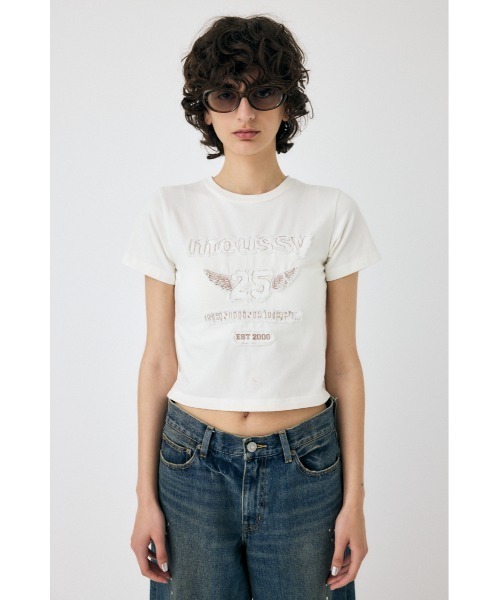 PATCH DENIM 25TH Tシャツ（Tシャツ/カットソー）｜MOUSSY