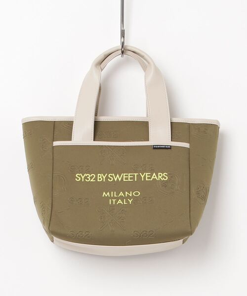 SY32 by SWEET YEARS(エスワイサーティトゥバイスィートイヤーズ)の「SY32 by SWEETYEARS /エスワイサーティトゥバイ スィートイヤーズ/BACK EMBOSS CART BAG(トートバッグ・メンズ・ブラック/グレー/カーキ・F)」の3枚目の写真
