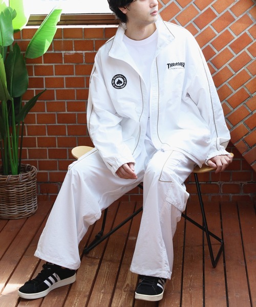 THRASHER(スラッシャー)の「THRASHER ナイロンタスラン裏メッシュパイピングパンツ(その他パンツ・メンズ・ブラック×ブルー/ホワイト系その他・MEDIUM/X-LARGE/LARGE)」の7枚目の写真