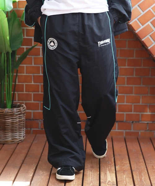 THRASHER(スラッシャー)の「THRASHER ナイロンタスラン裏メッシュパイピングパンツ(その他パンツ・メンズ・ブラック×ブルー/ホワイト系その他・MEDIUM/X-LARGE/LARGE)」の13枚目の写真