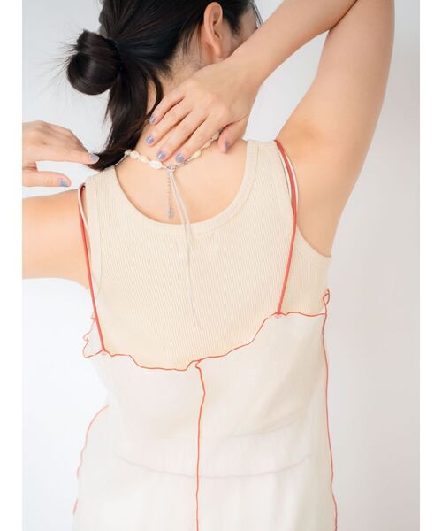 Ungrid（アングリッド）の「デザインカラータンクトップ（タンクトップ・レディース・アイボリー/チャコールグレー/グリーン系その他/パープル・FREE）」の10枚目の写真