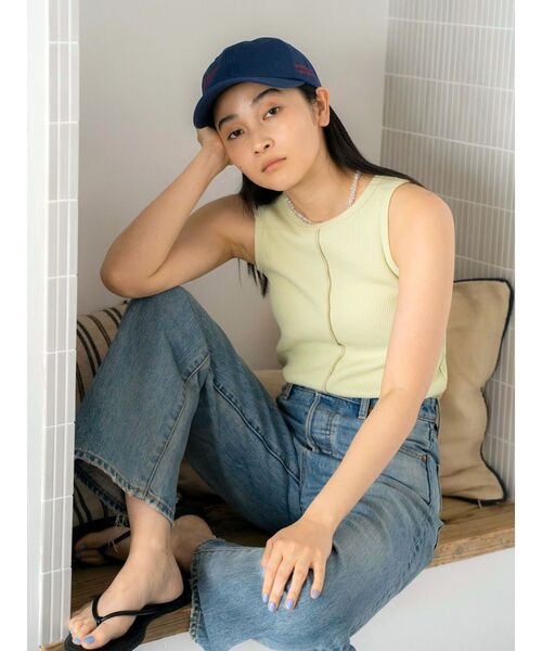 Ungrid（アングリッド）の「デザインカラータンクトップ（タンクトップ・レディース・アイボリー/チャコールグレー/グリーン系その他/パープル・FREE）」の4枚目の写真