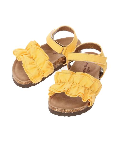 Samansa Mos2 Lagom（サマンサモスモスラーゴム）の「フリルサンダル（サンダル・キッズ・イエロー/ピンク・15cm/18cm/17cm/16cm）」の2枚目の写真