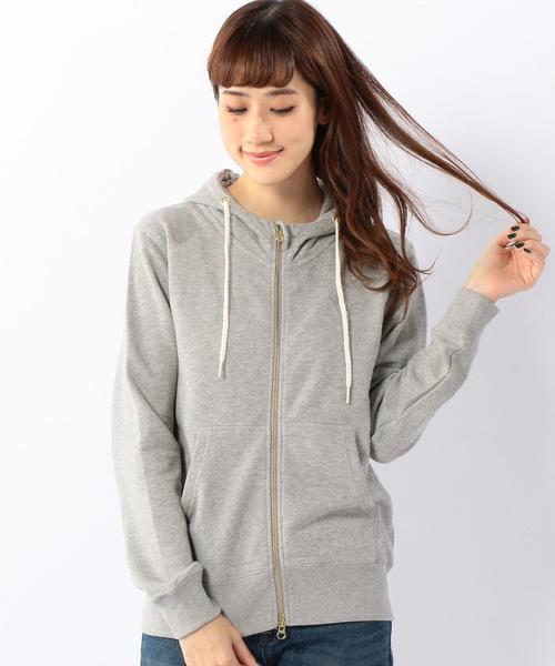 coen(コーエン)の「裏毛ダブルジップパーカー(パーカー・レディース・ホワイト/グレー/ネイビー・LARGE/MEDIUM)」の2枚目の写真