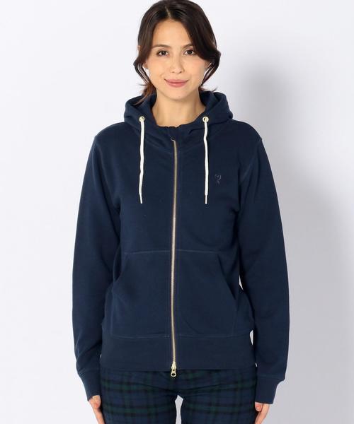 coen(コーエン)の「裏毛ダブルジップパーカー(パーカー・レディース・ホワイト/グレー/ネイビー・LARGE/MEDIUM)」の5枚目の写真