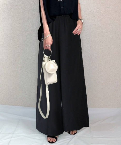 CADBURY（キャドバリー）の「ウエストゴムワイドパンツ（その他パンツ・レディース・ブラック/オフホワイト/ベージュ・MEDIUM/LARGE）」の4枚目の写真