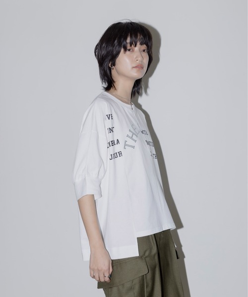 【即購入禁止】Eimee Law リメイクロゴネックコンシールTシャツ ◎Eimee Law リメイクロゴネックコンシールTシャツ – q.b.cの