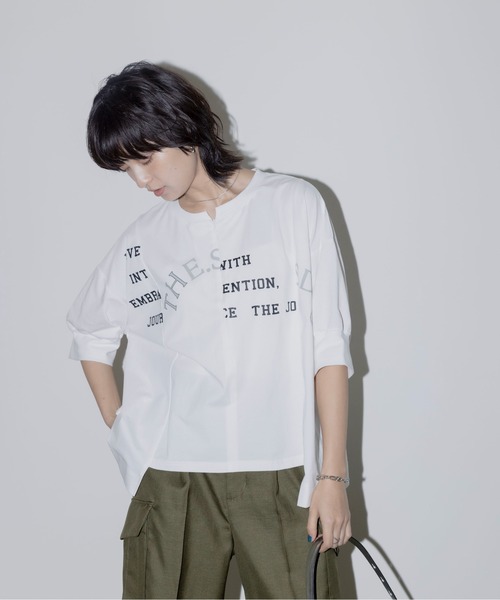 リメイクロゴネックコンシールTシャツ Eimee Law│Eimee Law