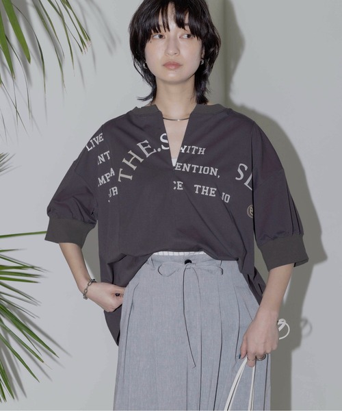 リメイクロゴネックコンシールTシャツ Eimee Law│Eimee Law