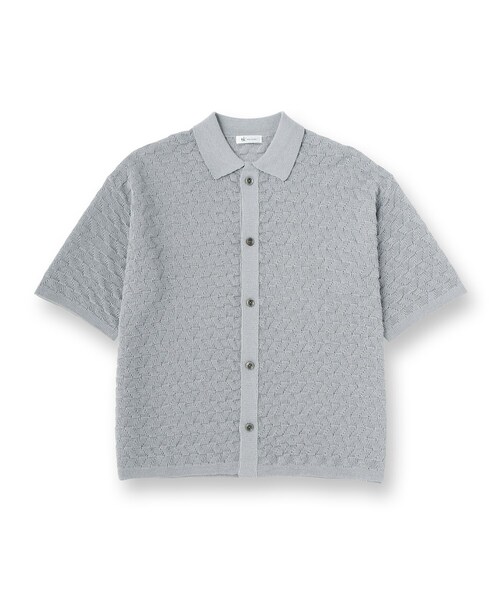 tk.TAKEO KIKUCHI（ティーケータケオキクチ）の「ニットポロカーディガン（カーディガン/ボレロ・メンズ・ライトグレー/ブラック/オリーブ・01/02/03）」の4枚目の写真