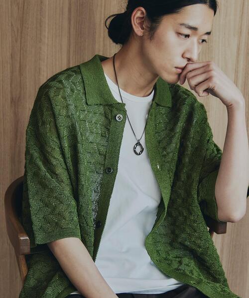 tk.TAKEO KIKUCHI（ティーケータケオキクチ）の「ニットポロカーディガン（カーディガン/ボレロ・メンズ・ライトグレー/ブラック/オリーブ・01/02/03）」の22枚目の写真