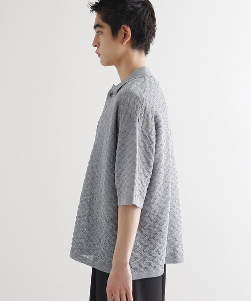 tk.TAKEO KIKUCHI（ティーケータケオキクチ）の「ニットポロカーディガン（カーディガン/ボレロ・メンズ・ライトグレー/ブラック/オリーブ・01/02/03）」の14枚目の写真