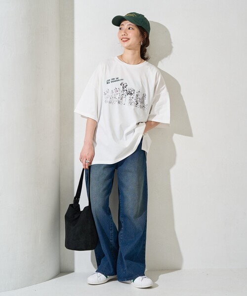 半袖 Tシャツ ダルメシアン オーバーサイズ 半袖Tシャツ 半T セール】限定展開 ダルメシアン プリント 半袖 Tシャツ（Tシャツ
