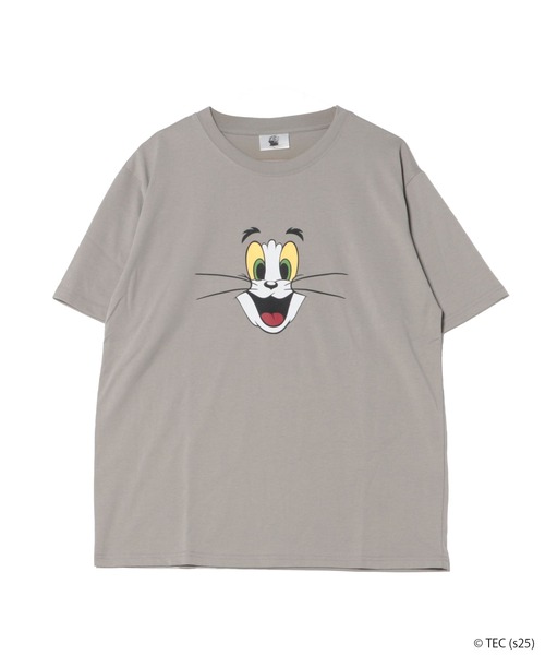 Tom&Jerry(トムアンドジェリー)の「【公式】トムとジェリー 吸水速乾 フェイスプリントTシャツ(Tシャツ/カットソー・レディース・グレー/イエロー/ブラウン/ホワイト・M/L)」の2枚目の写真