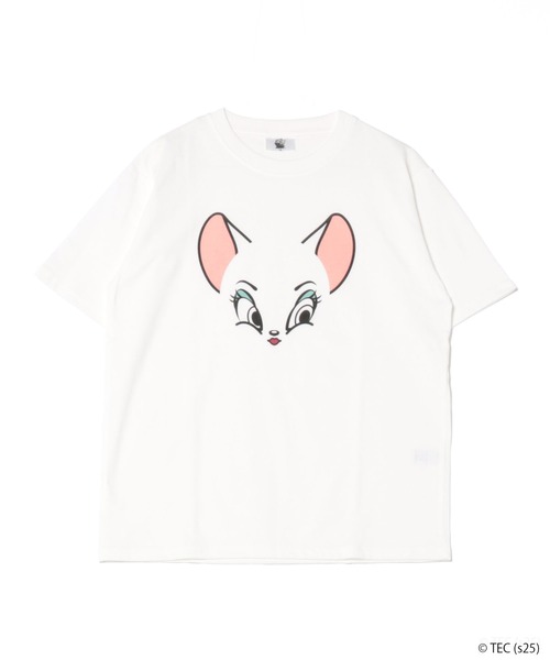 Tom&Jerry(トムアンドジェリー)の「【公式】トムとジェリー 吸水速乾 フェイスプリントTシャツ(Tシャツ/カットソー・レディース・グレー/イエロー/ブラウン/ホワイト・M/L)」の1枚目の写真