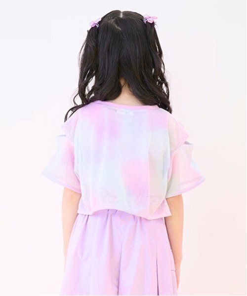希少✨メゾピアノ　ジップアップ半袖Tシャツ　メッシュ　ミミポポ　ピンク　100 希少✨メゾピアノ ジップアップ半袖Tシャツ メッシュ ミミポポ
