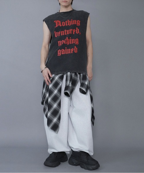 SPINNS(スピンズ)の「ボリュームワイドスウェットパンツ/ユニセックス/ドローコード付き(その他パンツ・メンズ・杢グレー/アッシュグレー/ブラック・L/M/S)」の15枚目の写真