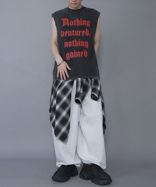 SPINNS(スピンズ)の「ボリュームワイドスウェットパンツ/ユニセックス/ドローコード付き(その他パンツ・メンズ・杢グレー/アッシュグレー/ブラック・L/M/S)」の16枚目の写真