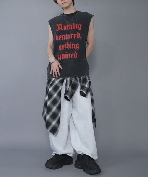 SPINNS(スピンズ)の「ボリュームワイドスウェットパンツ/ユニセックス/ドローコード付き(その他パンツ・メンズ・杢グレー/アッシュグレー/ブラック・L/M/S)」の17枚目の写真