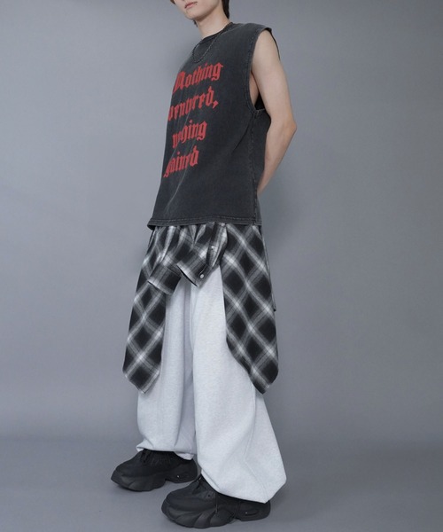 SPINNS(スピンズ)の「ボリュームワイドスウェットパンツ/ユニセックス/ドローコード付き(その他パンツ・メンズ・杢グレー/アッシュグレー/ブラック・L/M/S)」の18枚目の写真