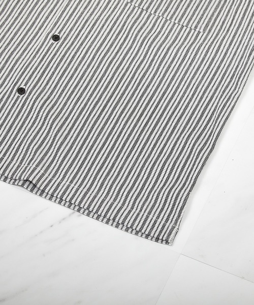 UNION STATION（ユニオンステーション）の「シャーリングストライプオープンカラーシャツ（シャツ/ブラウス・メンズ・ブラック系その他/ベージュ系その他・M/L）」の21枚目の写真